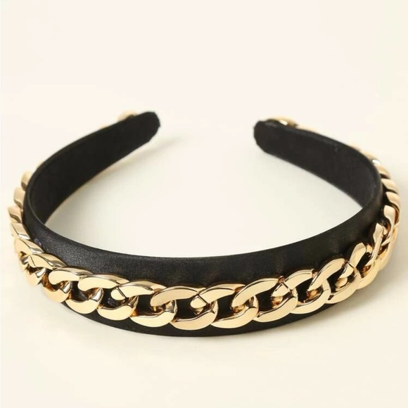 🆕 Chain Link Headbad Gold Black - Picture 3 of 4